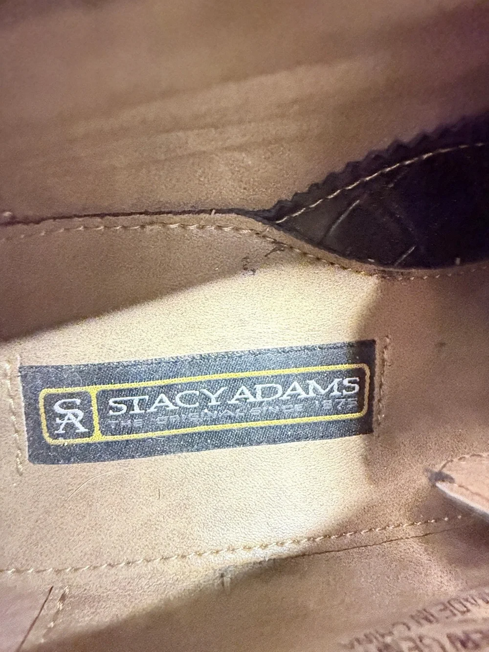 Stacy Adams Genuine Snake Leather Croc Embossed Oxford Dress Shoes men size 9